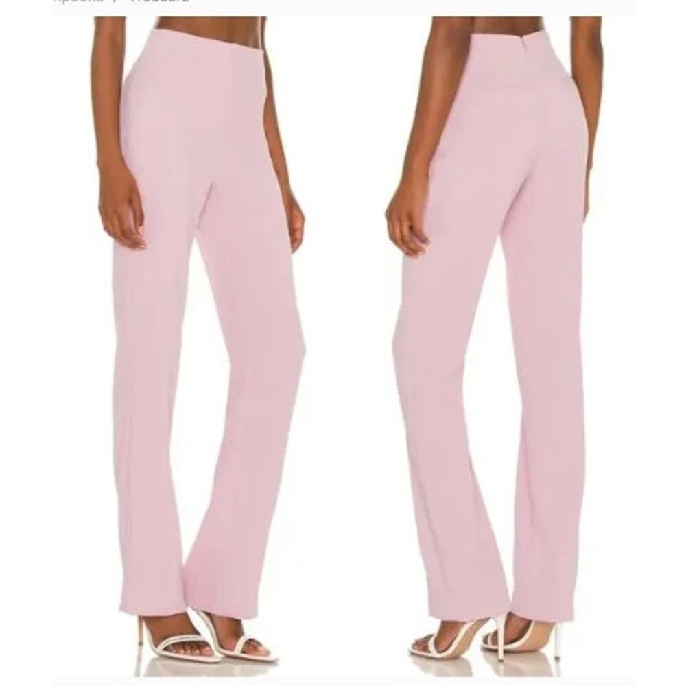 NBD Mocha Pant in‎ Rose Pink Pintuck Front Seam Lond Flare Boot Cut Pants Small